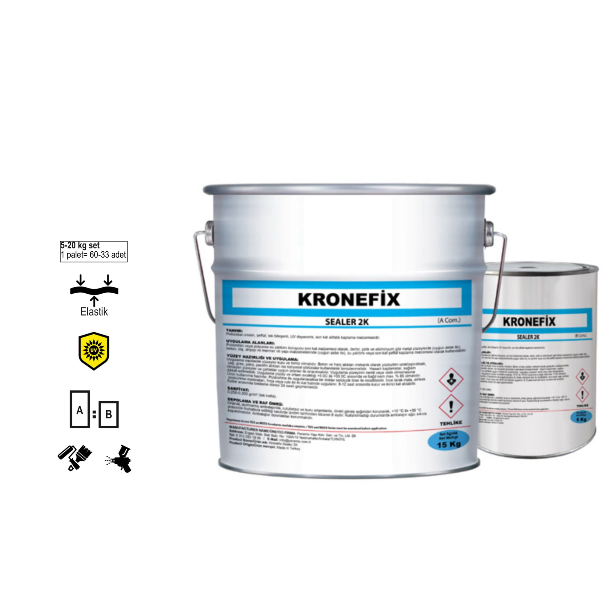 Kronefix Sealer 2K Şeffaf Su Yalıtım Malzemesi